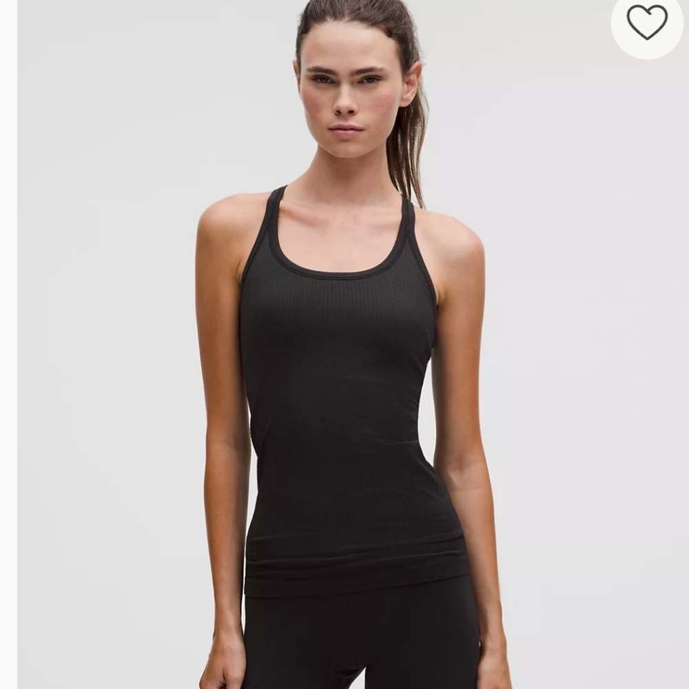 Lululemon Black Ebb To Street Tank Top Size 10
